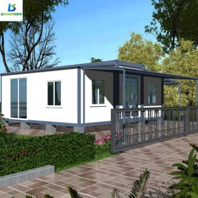 40FT Folding Expandable House Prefabricated Foldable House 2 Bedrooms or 3 Bedrooms
