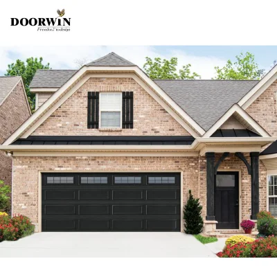 2022 Doorwin Texas Hot Sale Villa Architecture Modern Style Aluminum and Glass Automatic Modern Roll up Garage Doors