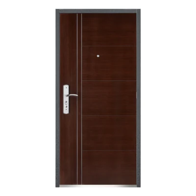 Modern Design Grey Powder Coated Steel Door for Project