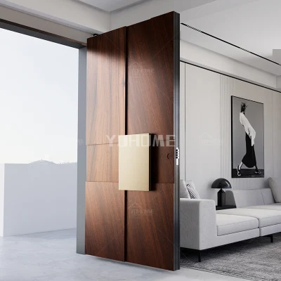 China Top Manufacturer Custom Exterior Doors Residential Front Door for House Wood Entrance Door Security Entry Pivot Solid Wood Door