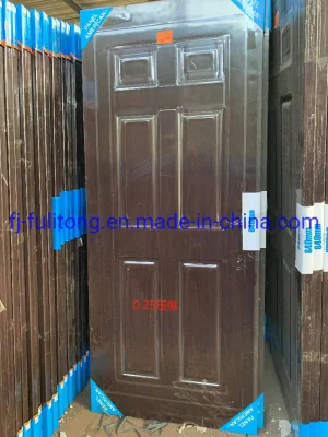 America Style Fashion Cheap Panel Wooden Interior Steel Wood Door