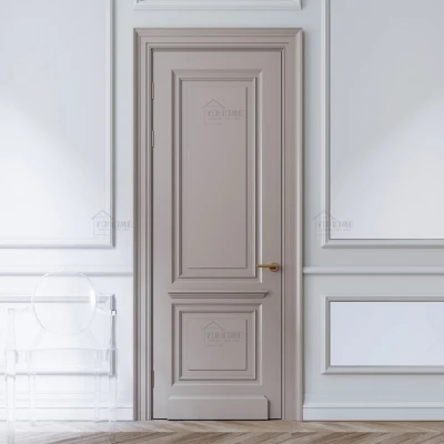 China Top Manufacturer Custom American Classic Primed Painted Wooden Door Villa Interior Door with Frame Classic Bedroom Doors Design Interior Doors for Houses