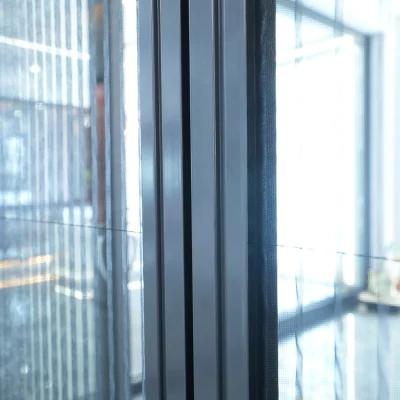 Asian Design Retractable Fly Retractable Frameless Aluminium 3 Panel Balcony Sliding Glass Door Tear &amp; Bug Proof Screen Sliding Door Doors for Living Room