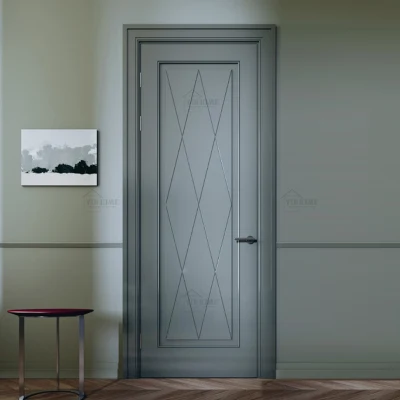 China Top Manufacturer Custom American Classic Primed Painted Wooden Door Villa Interior Door with Frame Classic Bedroom Doors Design Interior Doors for Houses