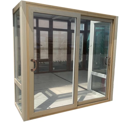 Double Glazing Exterior Sliding Front Patio PVC Glass Doors