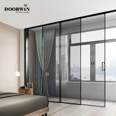 Decoration Powder Coated and Natural Color Wood Finish Main Gate Price Aluminum Door