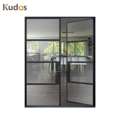 Modern Iron Window Exterior Front Wrought Iron Frame Glass Entrance Door