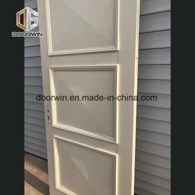 White Color Oak Wood Interior Raised Panel Door