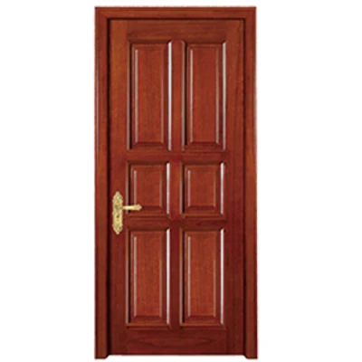 Custom Flat Solid Wooden Doors HDF Wooden Interior French Door Design