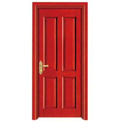 Custom Flat Solid Wooden Doors HDF Wooden Interior French Door Design