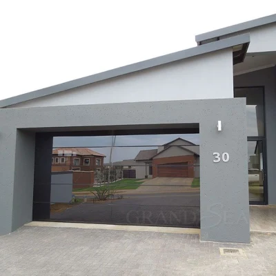5%off Custom 16X7 Modern Wholesale Lift Smart Electric Insulated Sectional Panel Glass Frameless Automatic Aluminum Garage Door