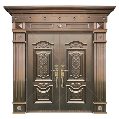 Luxury Villa Entry Exterior Front Safety House Main Entrance Metal Residence Security Steel Door