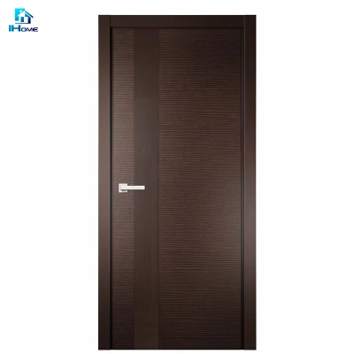 Front Entry Solid Wood Glass Panels Pivot Door with Fixed Window Design