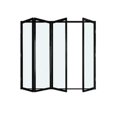 Interior Luxury Custom Modern Design PVC Aluminum Folding Glass Bifold Door