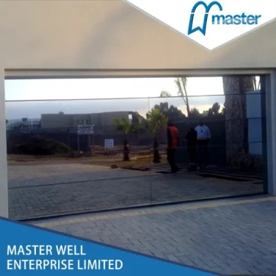 Master Well New Design Modern Aluminum Tempered Full View Glass Garage Door Price Mirror Plexiglass Panel Garage Doors