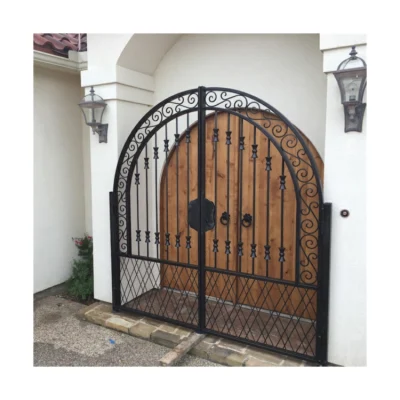 Orient in Stock Wrought Iron Gate Designs House Project Cheap Wrought Iron Gates Door