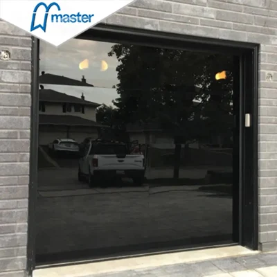 Master Well New Design Modern Aluminum Tempered Full View Glass Garage Door Price Mirror Plexiglass Panel Garage Doors