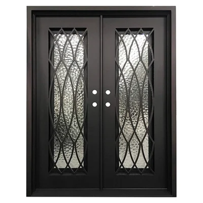 Wholesale Prices Villa House Outdoor Decorative Wrought Iron Front Entry Doors for Villa Hotel Project