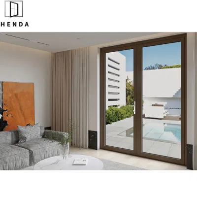 As2047 Australia Standard Exterior/Interior Main Wrought Iron Glass New Security Aluminium/Metal/Steel French Single Double Swing Doors Door