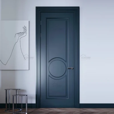 China Top Manufacturer Custom American Classic Primed Painted Wooden Door Villa Interior Door with Frame Classic Bedroom Doors Design Interior Doors for Houses