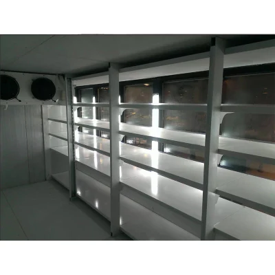 PU Sandwich Panel Glass Door Walk in Cooler Freezer Cold Storage Room Display Cold Room for Supermarket