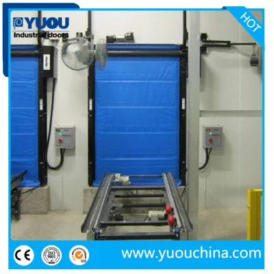 Industrial Automatic Thermal Insulated PVC Fabric Freezer Room High Speed Overhead Rolling Rapid Roll up Fast Acting Roller Shutter Doors for Cold Storage