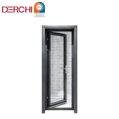 Modern House Hotel Interior Toilet Doors Design Modern Decorative Frosted Glass Aluminium Bathroom Casement Door