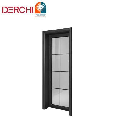 Modern House Hotel Interior Toilet Doors Design Modern Decorative Frosted Glass Aluminium Bathroom Casement Door