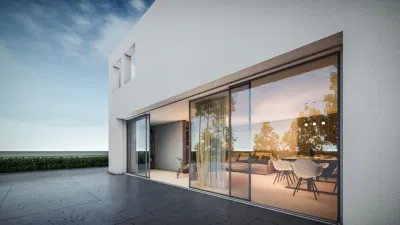 Sixinalu Exterior Slim Frame Minimalist Building Material Sliding Aluminum Patio Door