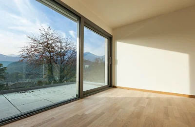 Sixinalu Exterior Slim Frame Minimalist Building Material Sliding Aluminum Patio Door