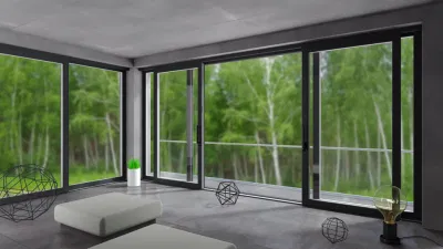 Sixinalu Exterior Slim Frame Minimalist Building Material Sliding Aluminum Patio Door