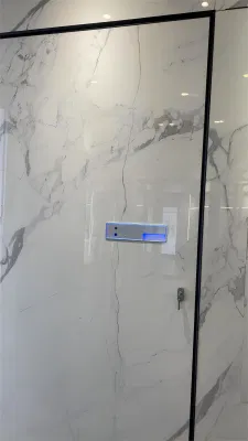 Sixinalu House Main Gate Design Latest Custom Build Aluminum Profile Decorative Aluminum Panel Building Material Modern Slate Panel Security Front Entrance Door