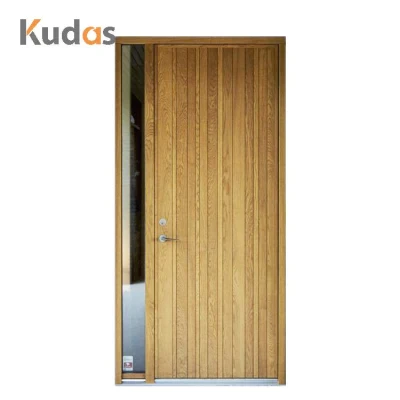 Modern Design Solid Wood Pivot Door Exterior Wooden Main Entrance Front Doors for Houses