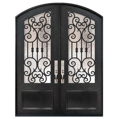 Wholesale Prices Villa House Outdoor Decorative Wrought Iron Front Entry Doors for Villa Hotel Project