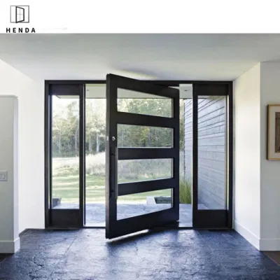 10% off Wholesale Entry Modern Interior Exterior Design Main Front Iron Single Double Gate Entrance Security Residence Metal Iron New Steel Modern Pivot Door