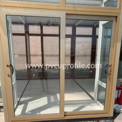 Double Glazing Exterior Sliding Front Patio PVC Glass Doors