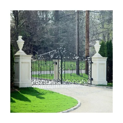 Orient in Stock Wrought Iron Gate Designs House Project Cheap Wrought Iron Gates Door
