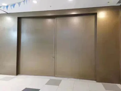 Interior Emergency Exit Fire Iron Front Main Entrance Resistant Fireproof Fire Resistance Metal Door with Glass Window
