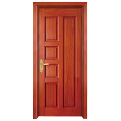 Custom Flat Solid Wooden Doors HDF Wooden Interior French Door Design