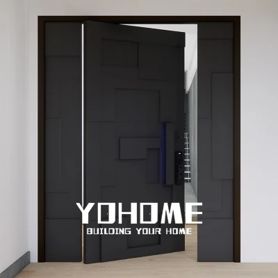 European Standard Front Doors Residential Main Entrance Cheap Security Cast Aluminium Home Doors Wood