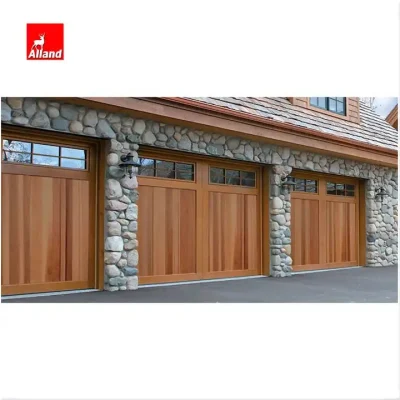 Professional Manufacturer Custom Color Grey Appearance Garage Doors Solid Wood