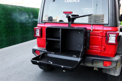 4X4 off-Road Vehicle Exterior Accessories Aluminum Alloy Tail Gate Storage Box Spare Wheel Replacement for Jeep Wrangler Jl Jk Tank300