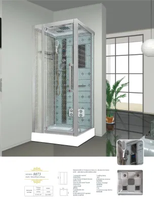 Square 8mm Sliding Tempered Glass Low Tray Bathroom Shower Door