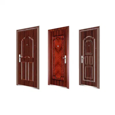 Tof Exterior Home Modern Black Stainless Steel Front Main Entrance Entry Security Doors