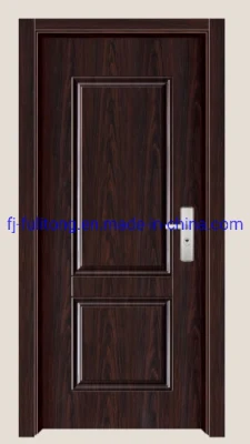 America Style Fashion Cheap Panel Wooden Interior Steel Wood Door