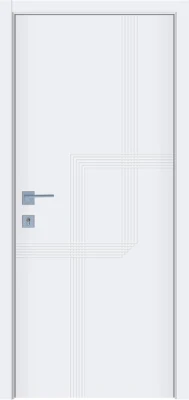 2023 Custom White Oak Natural Wood Veneer Door Healthy Interior Lacquer Doors French Door with Glass for Bedroom