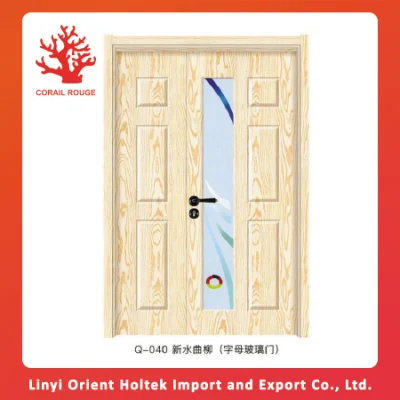 Cheap Melamine Wooden Doors for Houses Interior Soundproof for Office for Toilet Bathroom MDF