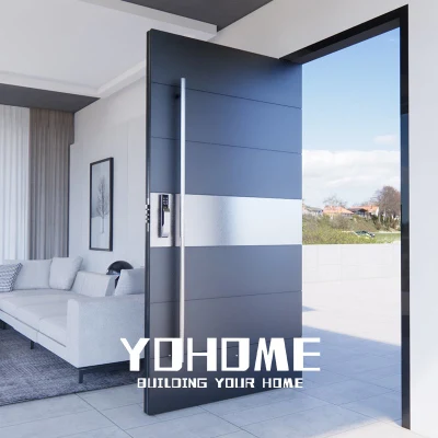 European Standard Front Doors Residential Main Entrance Cheap Security Cast Aluminium Home Doors Wood