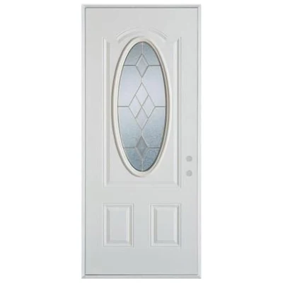 Modern Fiberglass Front Entry Doors Shatterproof Glass Front Door with Sidelights