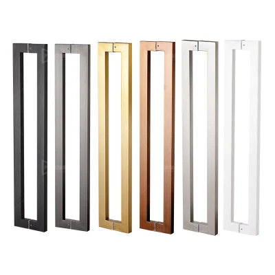 Modern House Home Outdoor Black Entry Pivot Front Solid Wood Door